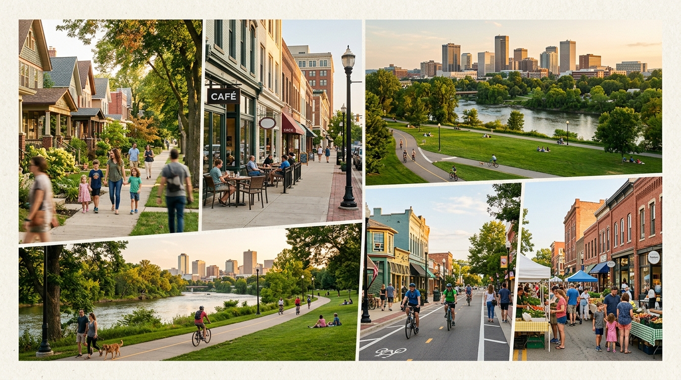 affordable U.S. cities with parks walkable streets and quality of life
